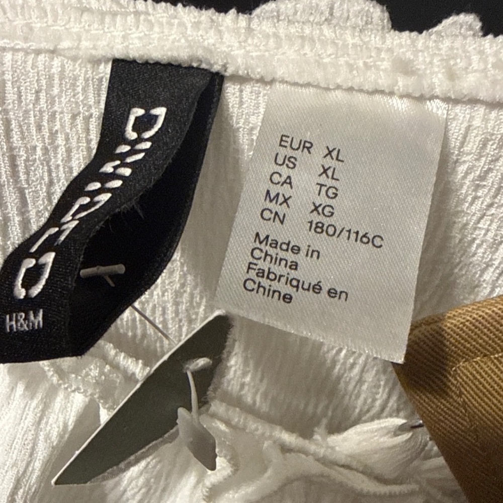NWT H&M Divided White Tiered Ruffle Maxi Dress Strappy V-Neck XL New - Picture 4 of 4